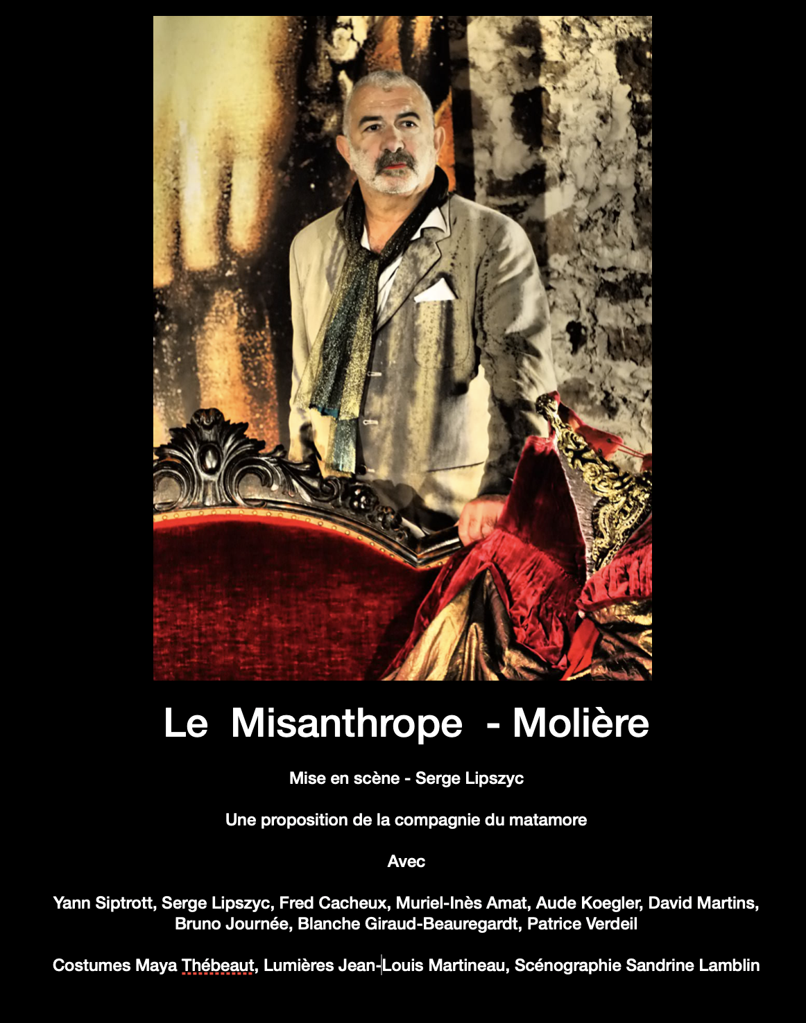 Le misanthrope - La Compagnie du Matamore